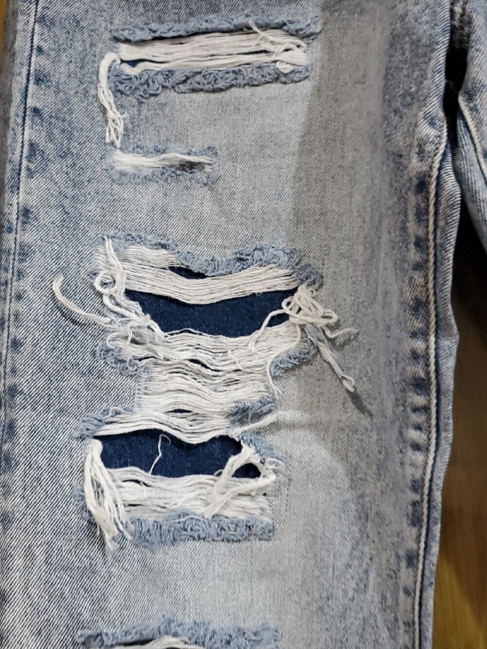 KanCan Light Blue Distressed Straight Jeans New With Tag, 100% Cotton NWT - Picture 4 of 9